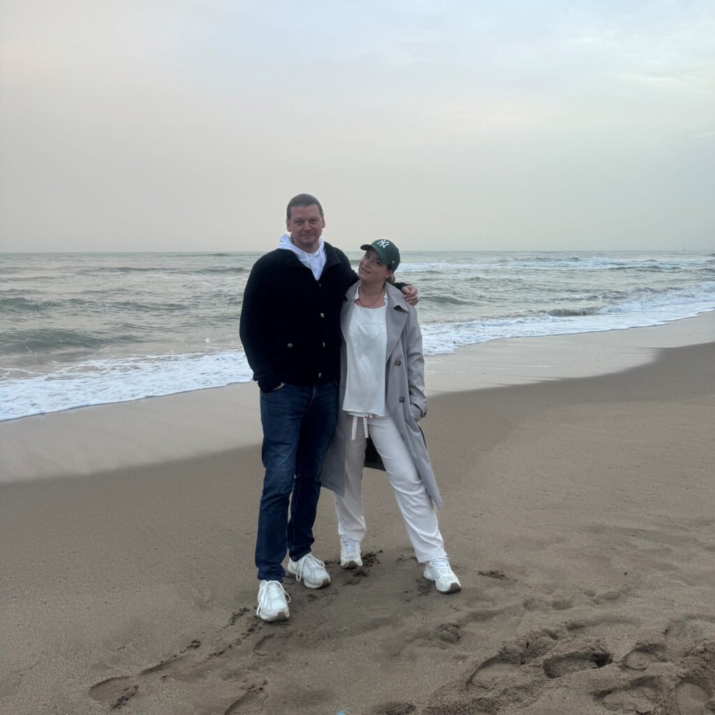 julia und clemens am strand